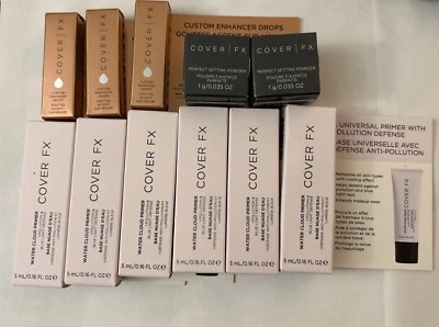 New Lot COVER FX 6xPrimer, 3xEnhancer Drops 2xPerfect Setting Powder Travel Size - Image 1 of 2