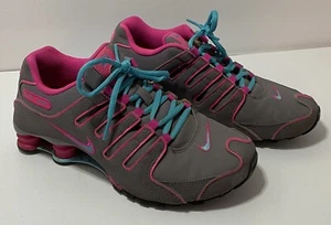 Nike Women's Shoes Shox Size 8 636088-001 Gray Blue Pink Super Rare Shoes - Picture 1 of 10
