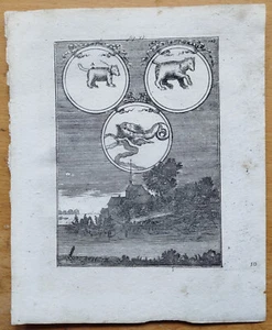 Astronomie Sterne Sternbilder - Originalstich aus Mallet - 1718 - Bild 1 von 1