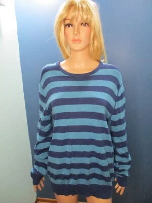 L blue striped knit top cotton and CASHMERE blouse by GAP - Image 1 of 4