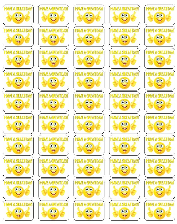 50 sellos/etiquetas/pegatinas para sobres Have a Great Day, 1" por 1,5" Foto 1 de 1