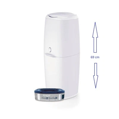 Angelcare Windeleimer Classic XL Rückenfreundliche Höhe 69 cm inkl. Kassette TOP - Bild 1 von 4