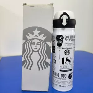 Starbucks Tazza Bianca Portatile Isolata Acciaio Inox 18° Anniversario 17OZ - Foto 1 di 7