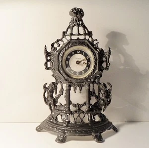 PENDULE REVEIL HORLOGE "SEVANI" URSS ANCIEN VINTAGE RETRO STYLE ROCOCO KITCH - Picture 1 of 6