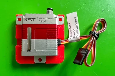 Servo 12 mm KST A12-T MG Profi-Flächenservo Hochvolt. *Inkl. Servorahmen* - Bild 1 von 4
