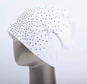 Nuevo gorro ligero plateado con tachuelas - blanco - Imagen 1 de 2