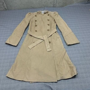 Diane von Furstenberg Trench Coat 8 Double Breasted Classic Quiet Luxury 90s - Picture 1 of 13