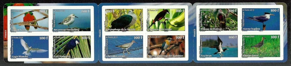 FRENCH POLYNESIA 2010 BIRDS PLOVER PIGEON TROPIC BIRD BOOKLET MNH - Image 1 of 1
