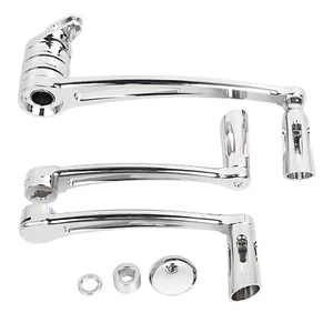 Brazo de freno cromado palanca de cambio de pedal con clavijas de cambio para Harley Touring Road King - Imagen 1 de 17