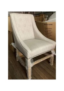 Ortal French Provincial/Hampton Style Dining Chair In flaxeen - Picture 1 of 11