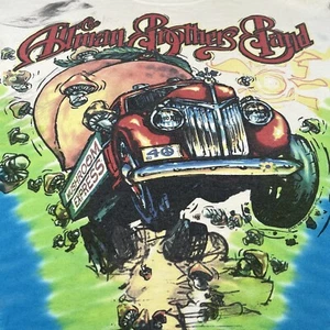 Vintage 1997 The Allman Brothers Mushroom Express Band Tee Gr. M Liquid Blue Batik - Bild 1 von 24