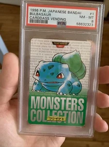 Bandai Carddass 1996 verde #1 BULBASAUR PSA 8 - tarjeta de Pokémon japonesa - Imagen 1 de 2