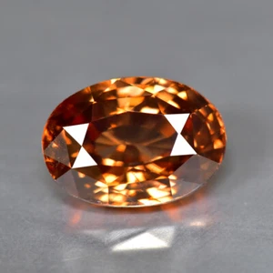 5.06Ct Master Oval Cut Eye-catching Sparkles Unheated Brownish Orange Zircon - Picture 1 of 1