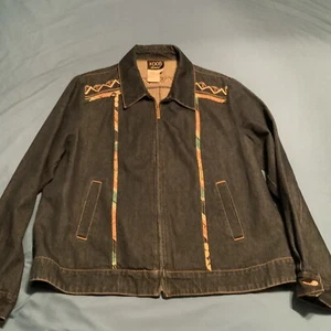 Koos of Course! Denim Cotton Jacket W/ Embroidery Women’s Large - Picture 1 of 11