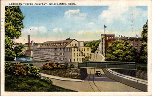 AK American Thread Company Willimantic Connecticut Leinen gestempelt 1942 - Bild 1 von 2