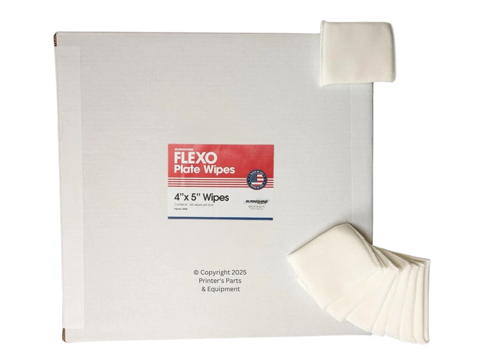 Flexo Plate Toallitas 4" x 5" Estuche de 144 Toallitas Foto 1 de 1