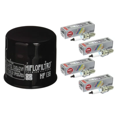 Kit de puesta a punto Suzuki 15-24 GSXR600 750 GSXS750 4 tapones de iridio NGK y filtro de aceite Foto 1 de 4