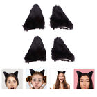 2 Pairs Cat Ears Hairpin Fur Clip Barrettes for Girls Clamp Halloween
