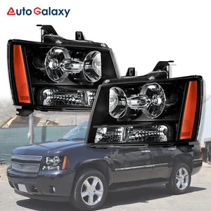 Pair Front Headlights For 2007-2013 Chevy Tahoe Suburban 1500 2500 Avalanche - Picture 1 of 8