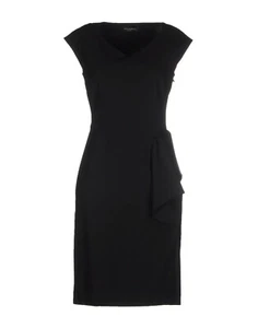 Neu mit Etikett Piazza Sempione Stretch Wolle schwarz Kleid LBD tailliert elegant drapiert 44 US 8 - Bild 1 von 12