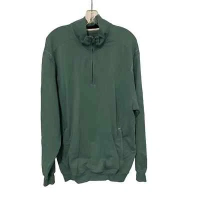 Cutter & Buck Green Quarter Zip Pullover Logo'd Large Pre-owned - Image 1 of 4