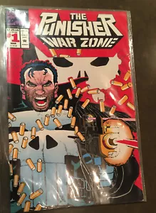 PUNISHER WAR ZONE #1 GESTANZTER UMWICKELDECKEL FAST NEUWERTIG. 1992 - Bild 1 von 2