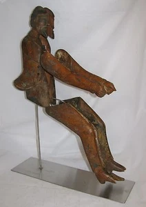 Antique Wooden Carved Weather Vane Jockey Mold - Picture 1 of 8