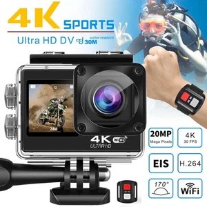 4K Action Camera 20MP Sport Go Pro 170° Ultra HD WiFi Waterproof Remote Control - Picture 1 of 16