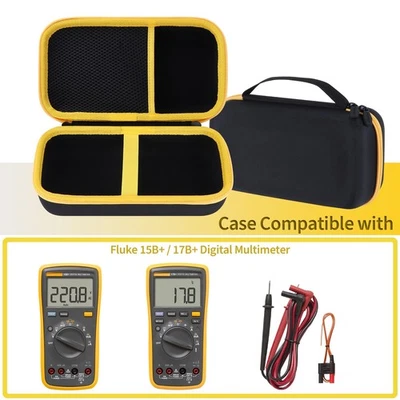 Estuche Rígido para Multímetro Digital Fluke 15B 17B Bolsa Organizadora de Almacenamiento Protectora Foto 1 de 4