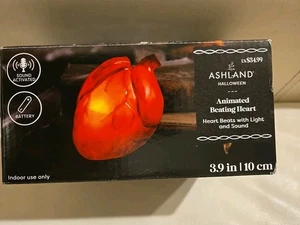 ASHLAND HALLOWEEN 🎃 ANIMATED BEATING HEART. HEART BEARS WITH LIGHT N SOUND - Picture 1 of 3