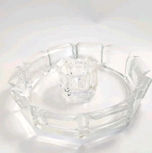 Vintage Lucite Chip & Dip Bowl Grainware Carlisle Regal Clear Partyware GUC READ - Picture 1 of 9