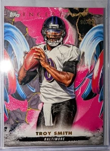 2024 Topps Inception Football TROY SMITH-7 Pink Parallel (90/99) BALTI. RABEN - Bild 1 von 5