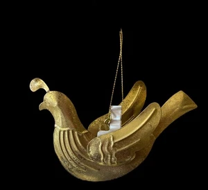 9er Set Wondershop Metall goldfarben Taube Christbaum flach Ornamente Neu mit Etikett - Bild 1 von 20