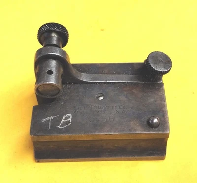 LS Starrett 56 Herramienta de Medición Maquinista Vintage Dial Indicador Soporte Base Foto 1 de 4