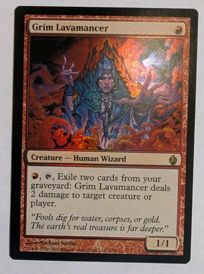 Grim Lavamancer Premium Deck Series: Fire and Lightning Foil - MTG VINTAGE RARE - Image 1 of 1