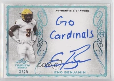 2020 Leaf Trinity Signatures Platinum Foil /25 Eno Benjamin Rookie Auto RC - Image 1 of 2