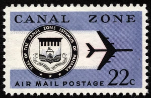 Canal Zone Stamp Scott # C51 Mint NH F-VF - 22 Cents Violet & Black Jet Airplane - Picture 1 of 1