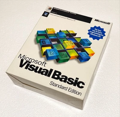 1996 Vintage Microsoft Visual Basic 4.0 Standard Edition Full Package -Excellect - Image 1 of 4