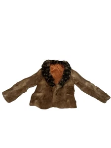 80er Jahre Vintage Damen PELZMANTEL GR M Cropped 100% REINES KANINCHENFELL - Bild 1 von 11