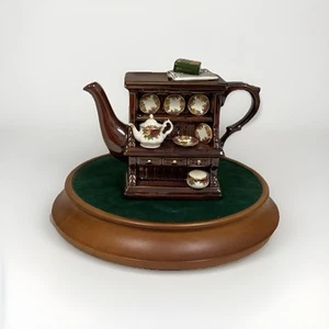 Tetera miniatura vestidora galesa Royal Albert 1996 "Old Country Roses" de una taza - Imagen 1 de 7