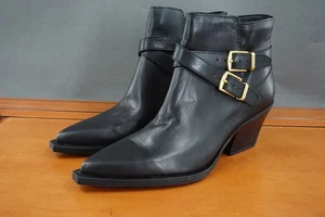 Dolce Vita Damenstiefel Größe 9 Schwarz Knöchel Spitz zulaufend Blockabsatz Schnalle Reißverschluss - Bild 1 von 12