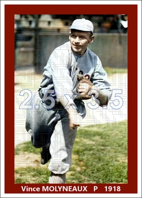 Vince Molyneaux - 1918 Boston Red Sox - choose a style - colorized print - Image 1 of 4