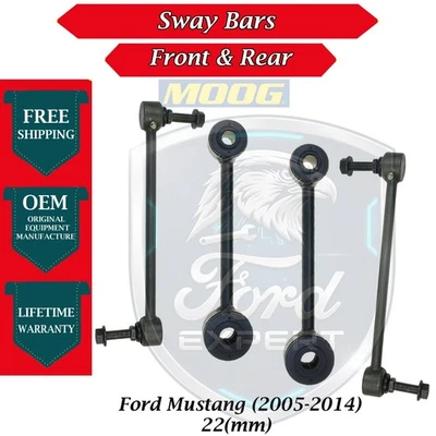 Barras oscilantes dianteiras e traseiras MOOG OEM para 2005-2014 Ford Mustang fora de estoque - Imagem 1 de 4