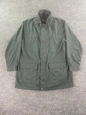 Vintage Lands End Jacket Men Extra Large Tall Green Fleece Wool Lined Chore Barn - Image 1 of 4