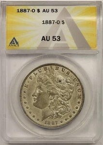 1887-O $1 ANACS AU 53 Morgan Silver Dollar - Picture 1 of 4