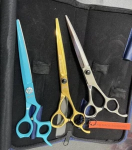 7''inches Professional Hairdressing Barber salon Scissors Set Japanese Steel. - Picture 1 of 4