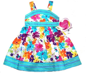 YOUNGLAND BABY ~FLORAL SUNDRESS WITH HOLOFOIL~ SZ 24M, 3T, SZ 5 - Picture 1 of 2