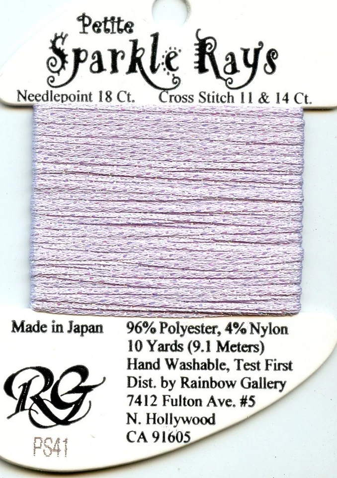 Rainbow Gallery Petite Sparkle Rays PS41 Lt Lavender Neon Metallic Glow Ribbon - Image 1 of 1