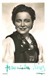 Franziska Kinz Original Signature On Ross Card No. 8930 D