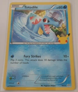 Pokemon TOTODILE 25th Anniversary McDonald's 18/25 NON-HOLO Promo Card 2021  - Picture 1 of 1
